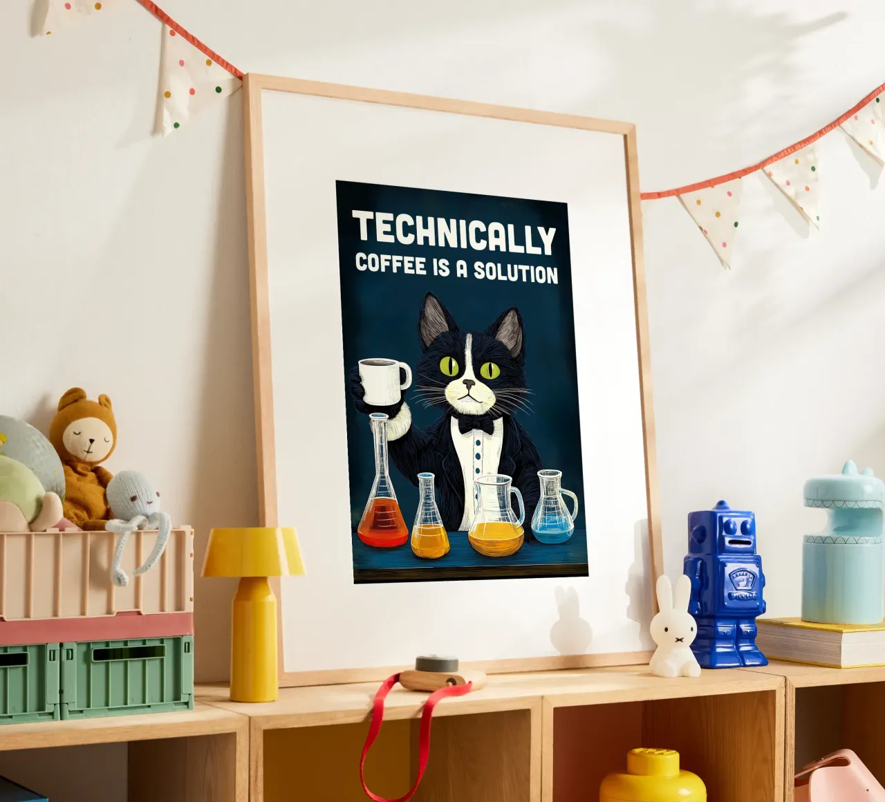 Gatto scienziato del caffè poster da Stellar Creative