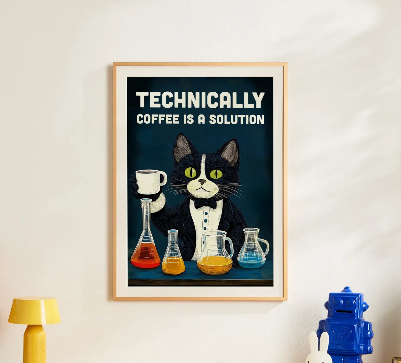 Gatto scienziato del caffè poster da Stellar Creative