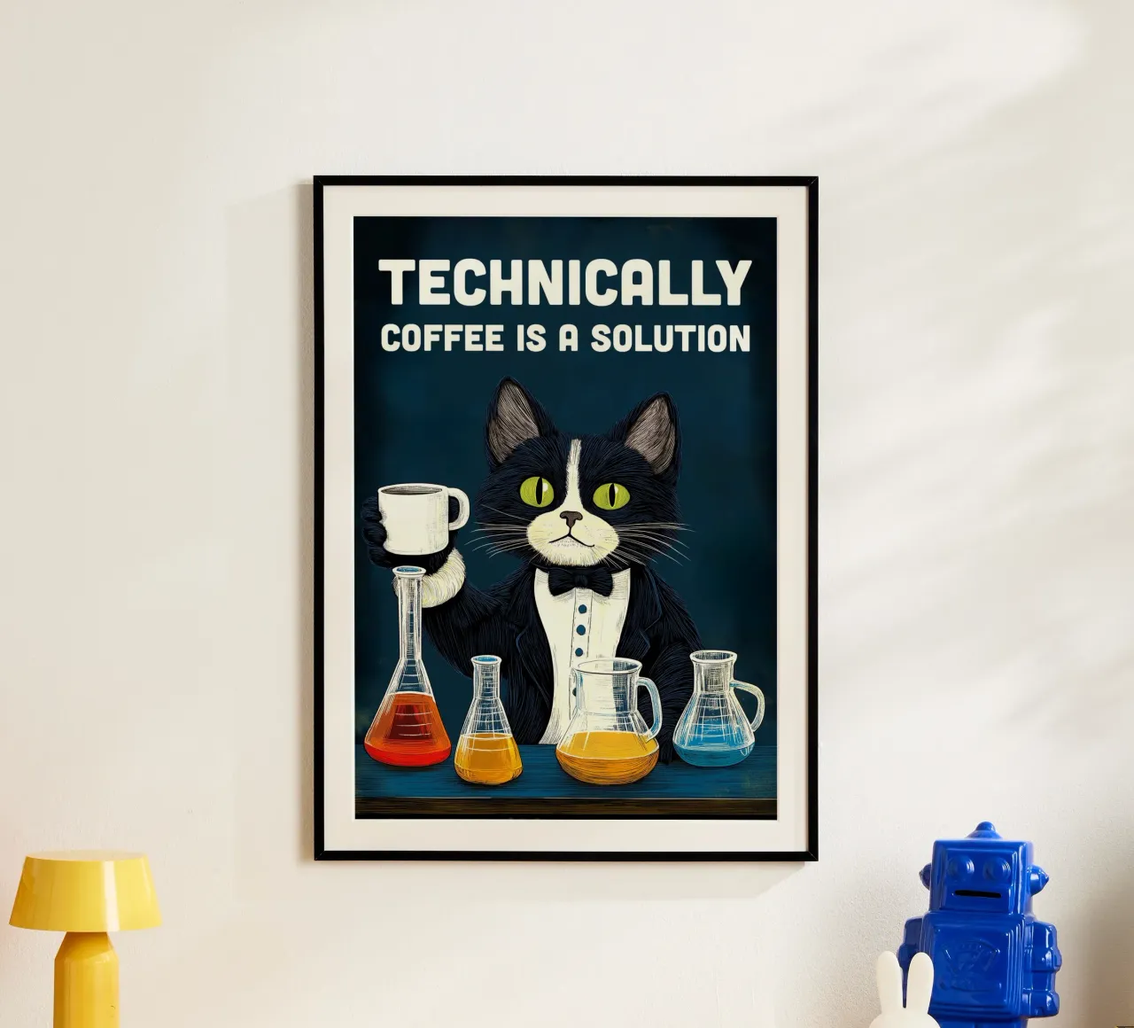 Gatto scienziato del caffè poster da Stellar Creative