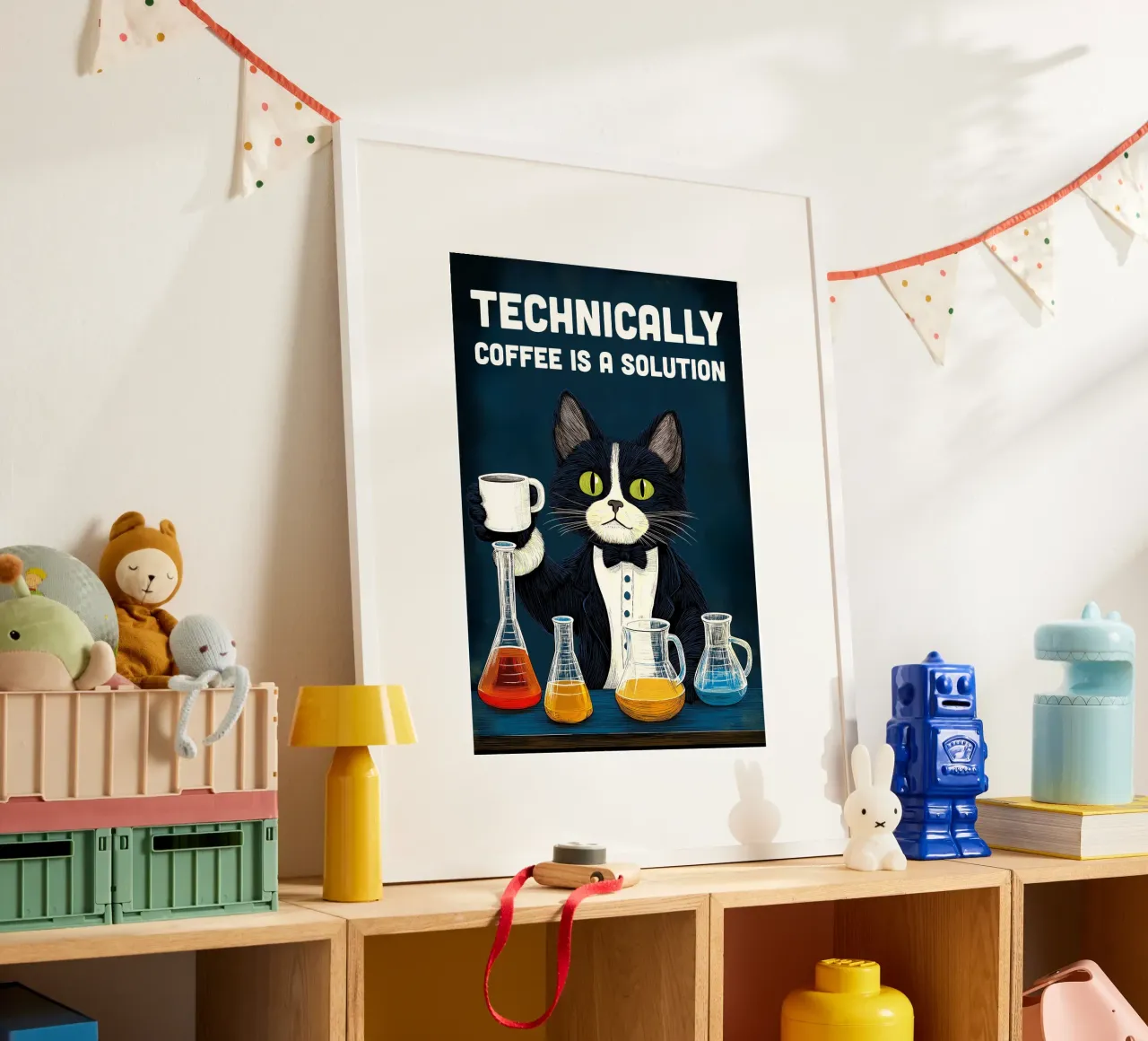 Gatto scienziato del caffè poster da Stellar Creative