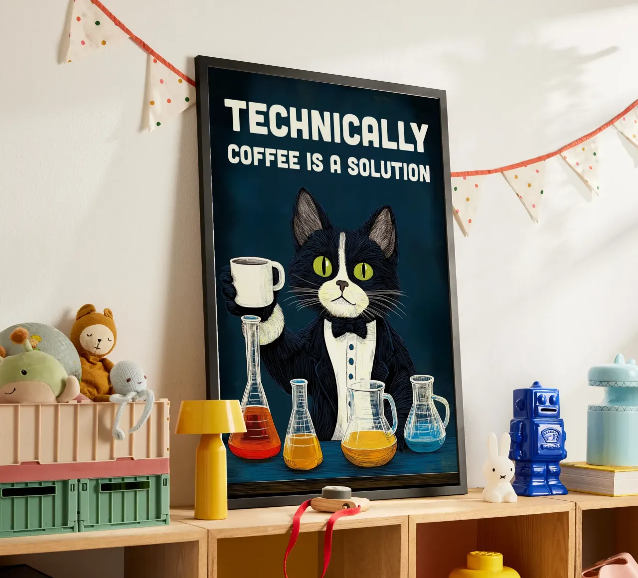 Gatto scienziato del caffè poster da Stellar Creative