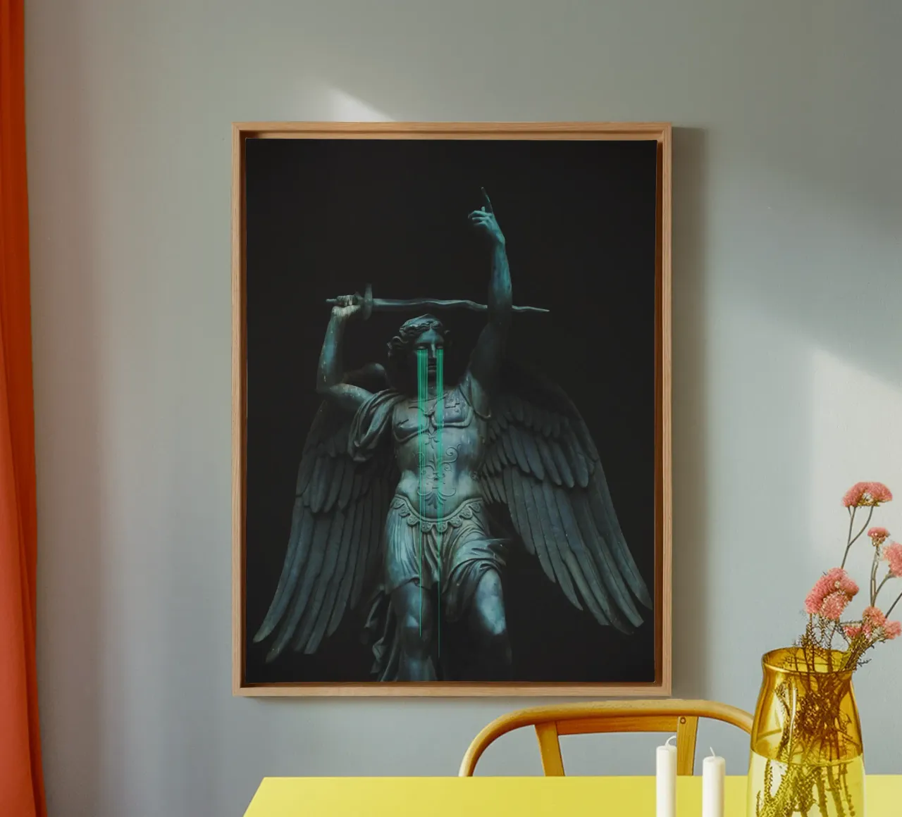 The Judgement canvas met Baklijst van Frank Moth