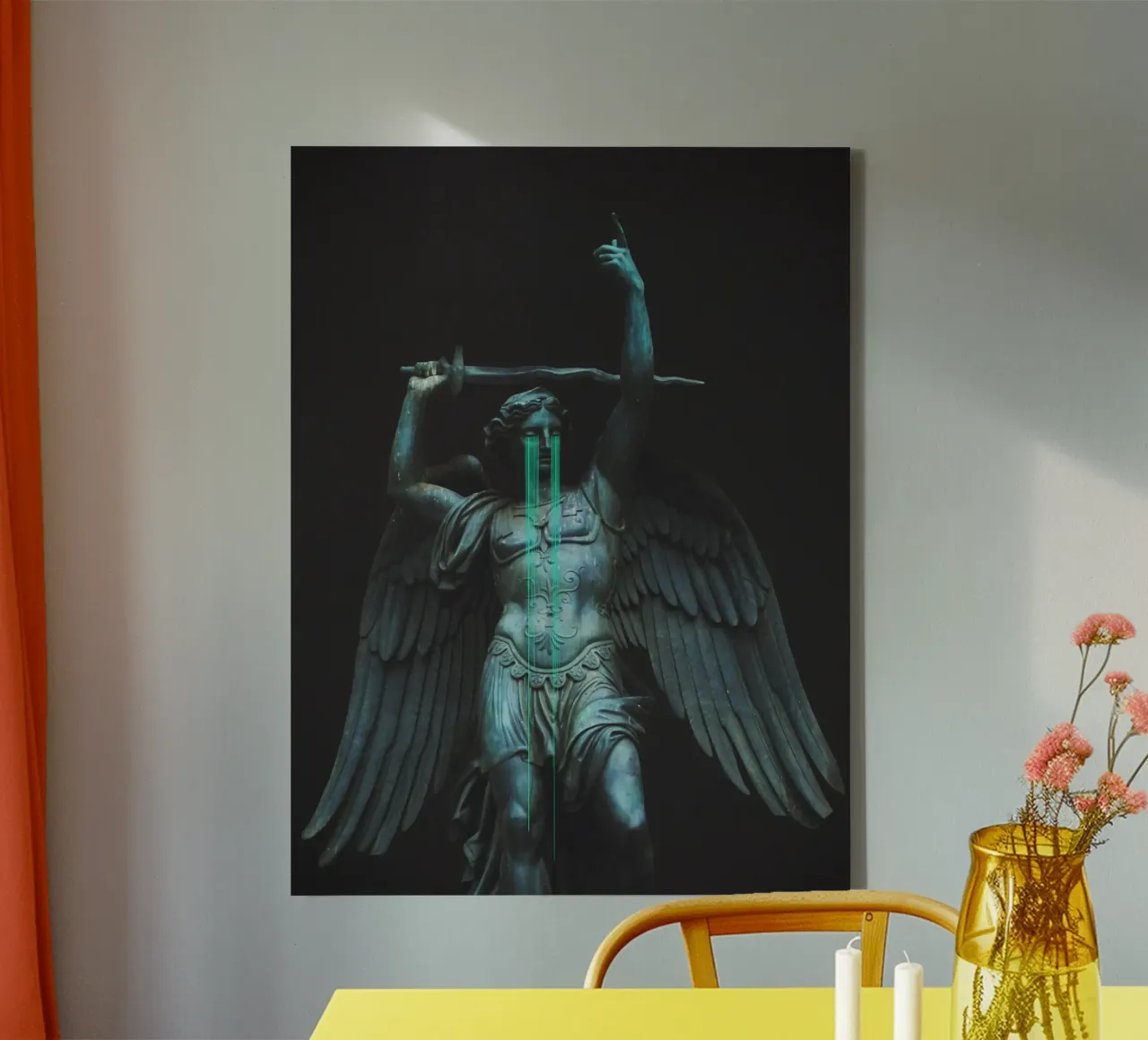 The Judgement canvas met Baklijst van Frank Moth