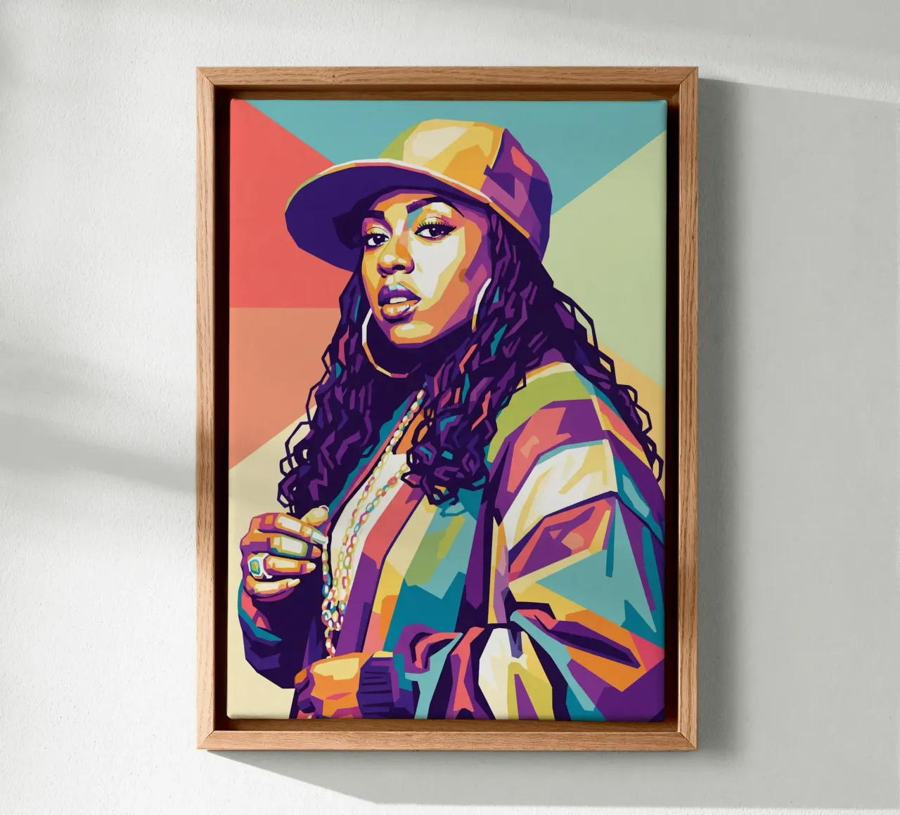 Missy Elliot, rapper donna tela con Cornice a cassetta da Hantamrata