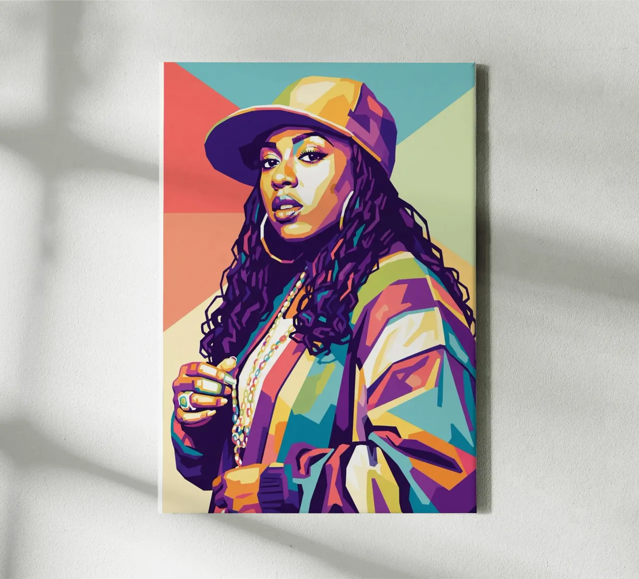 Missy Elliot, rapper donna tela con Cornice a cassetta da Hantamrata