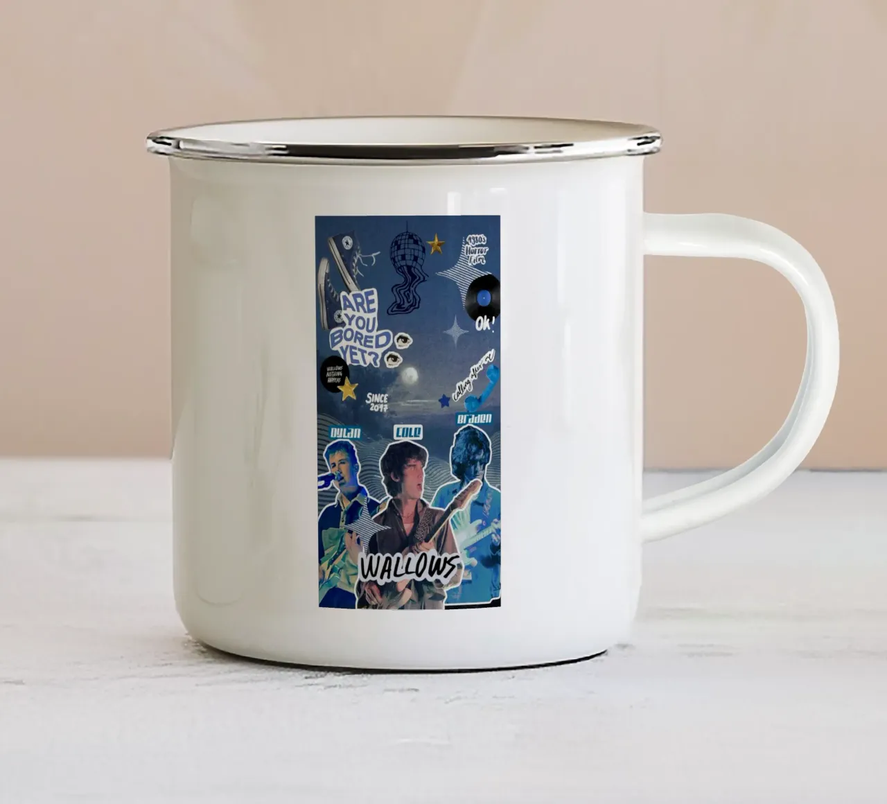 Riflessi del paesaggio onirico tazza in smalto da ktlocb