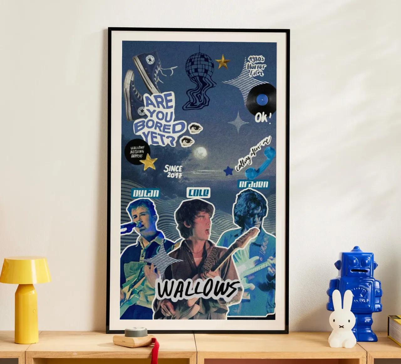 Riflessi del paesaggio onirico poster con telaio in legno da ktlocb