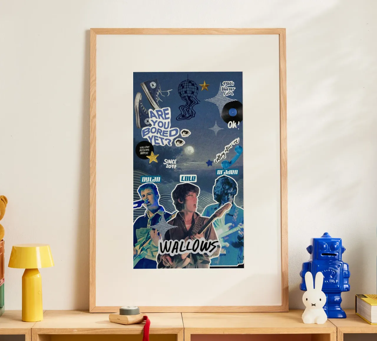 Riflessi del paesaggio onirico poster con telaio in legno da ktlocb