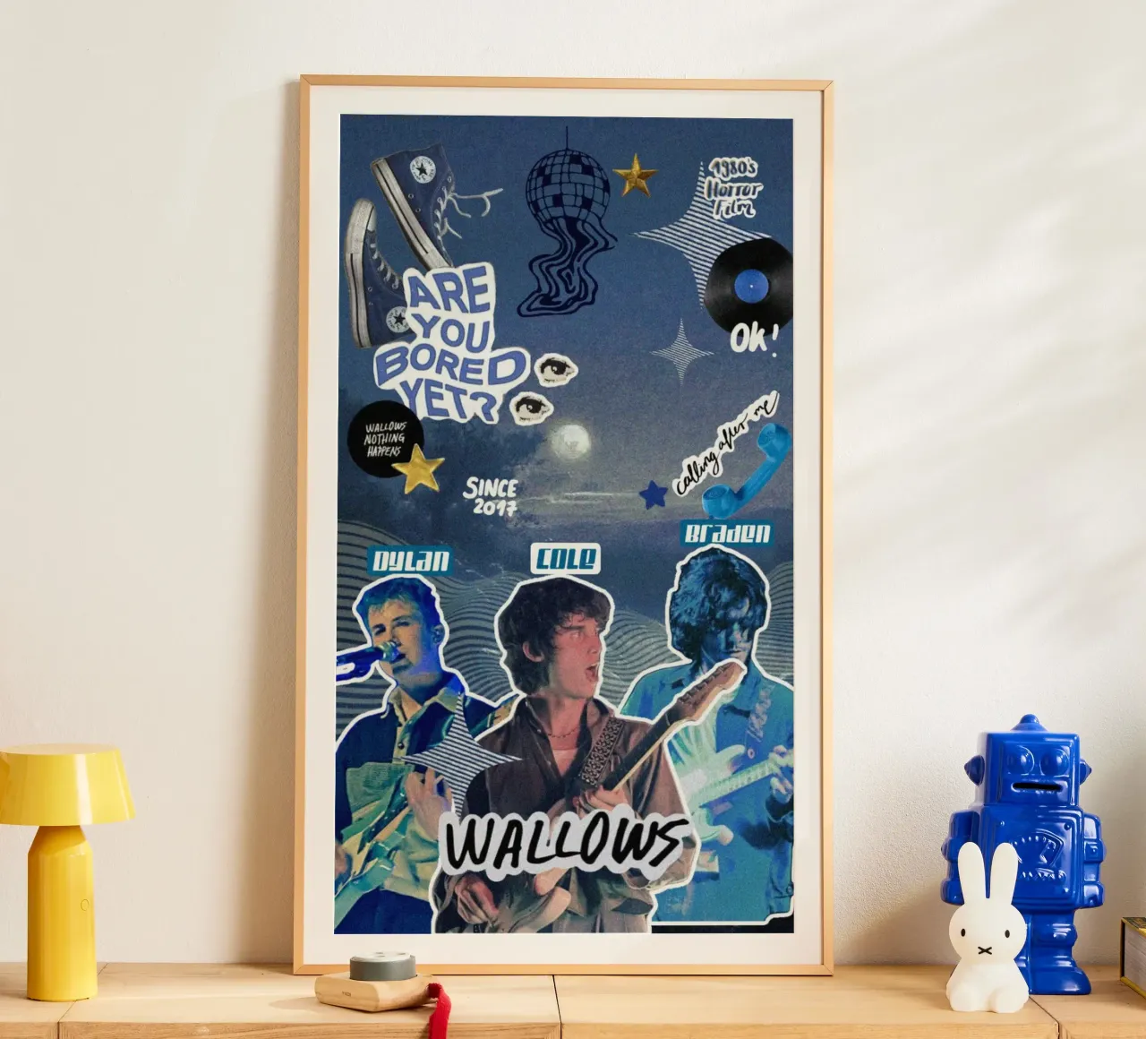 Riflessi del paesaggio onirico poster con telaio in legno da ktlocb