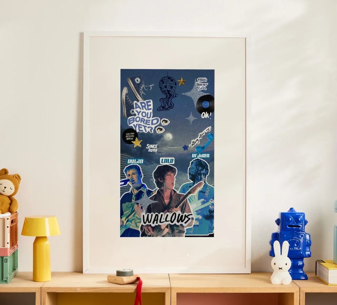 Riflessi del paesaggio onirico poster con telaio in legno da ktlocb