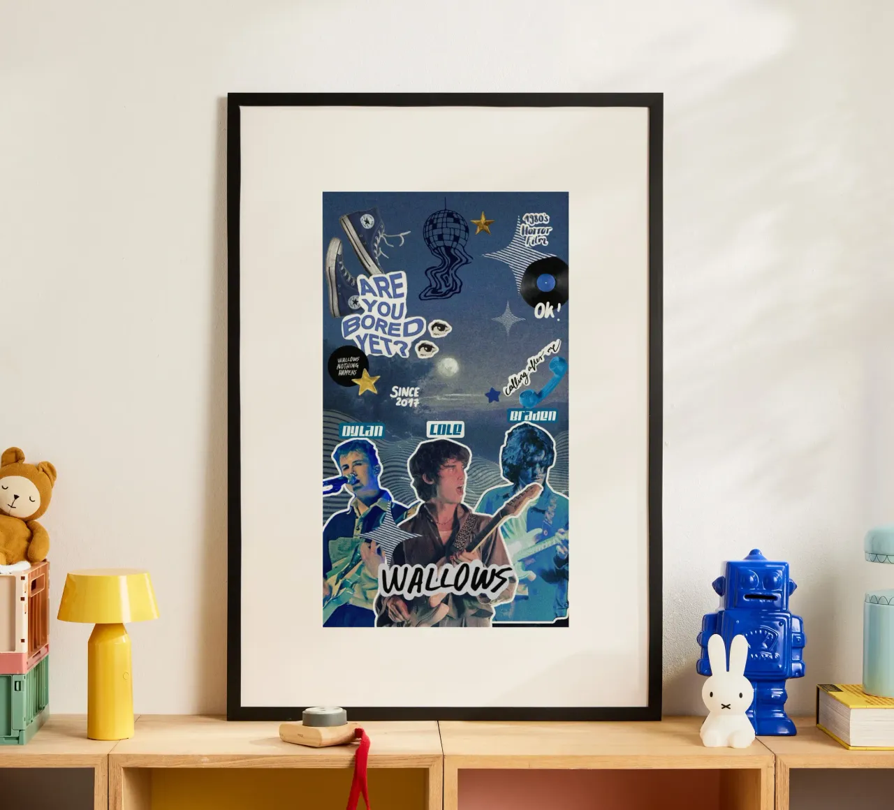Riflessi del paesaggio onirico poster con telaio in legno da ktlocb