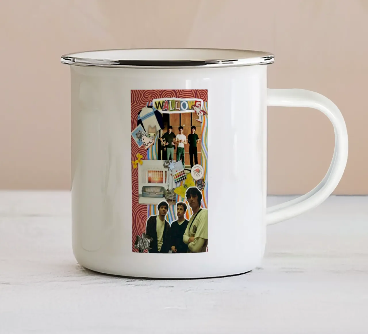 Cuore cosmico indie tazza in smalto da ktlocb