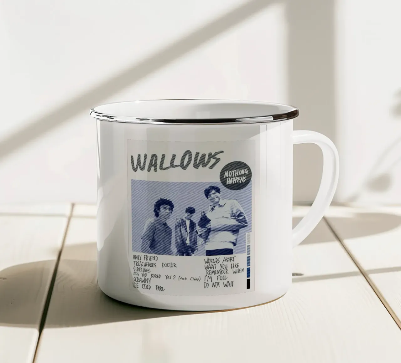 Strada Indie illuminata dalle stelle tazza in smalto da ktlocb