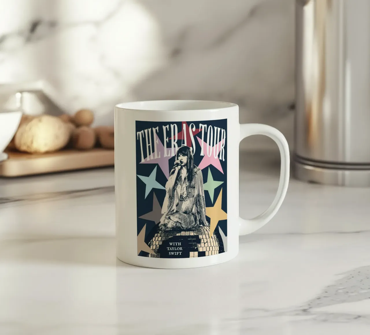 Mirror Ball Taylor Swift Concerto Eras Tour tazza in ceramica da ramdakjagualma