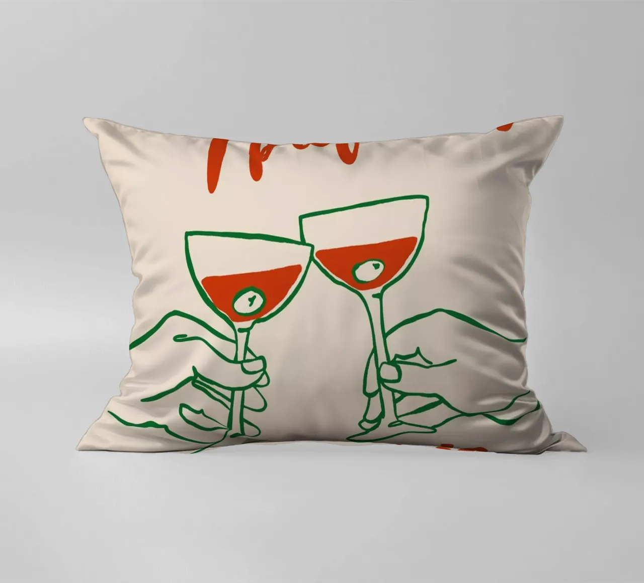 Boho Food 1 Espresso Martini cuscino da Boho Print Collection