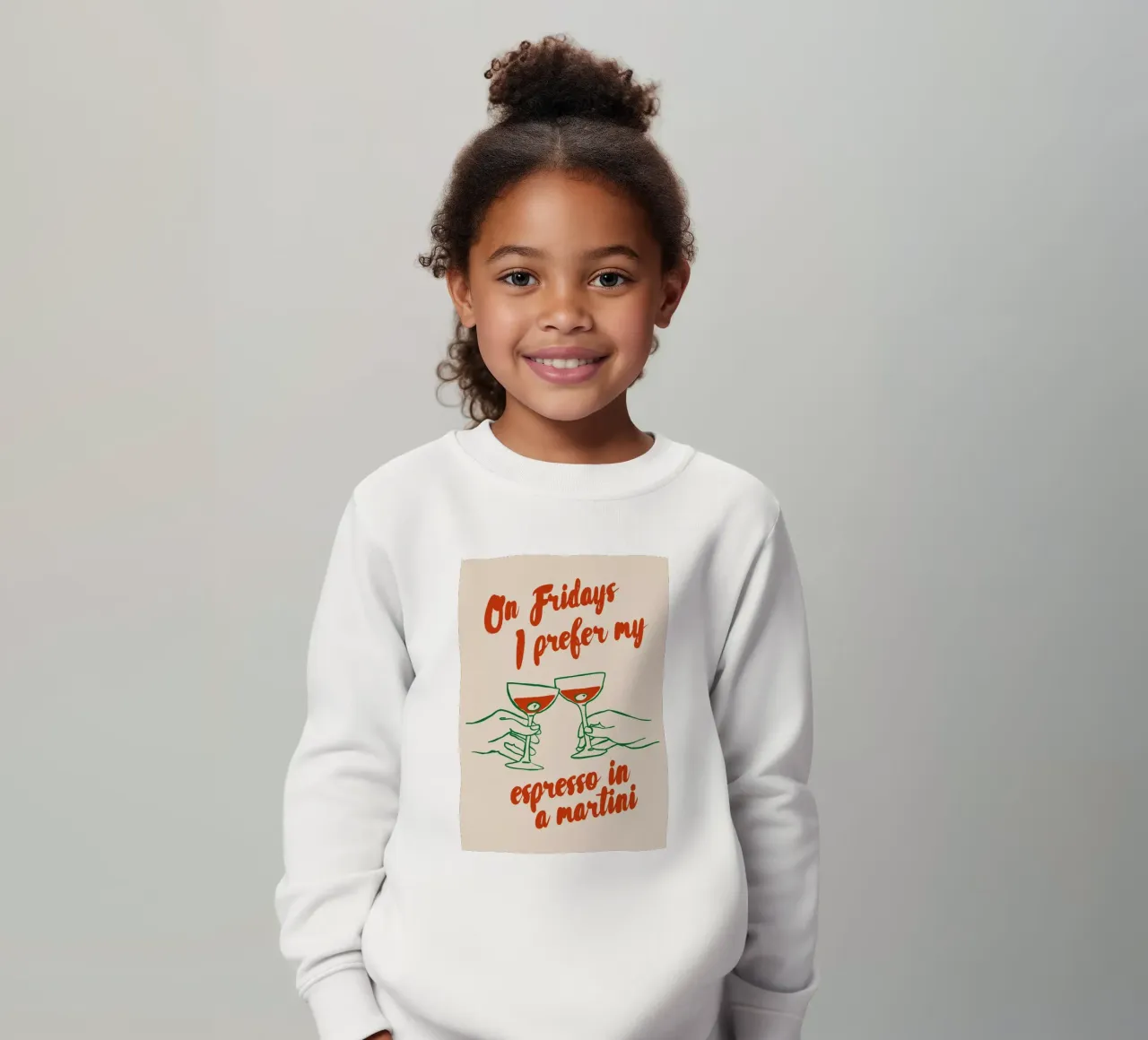 Boho Food 1 Espresso Martini felpa bambino da Boho Print Collection