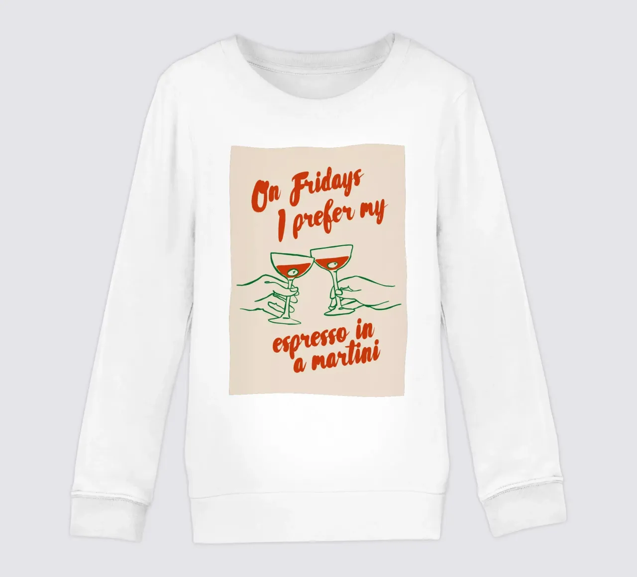 Boho Food 1 Espresso Martini felpa bambino da Boho Print Collection