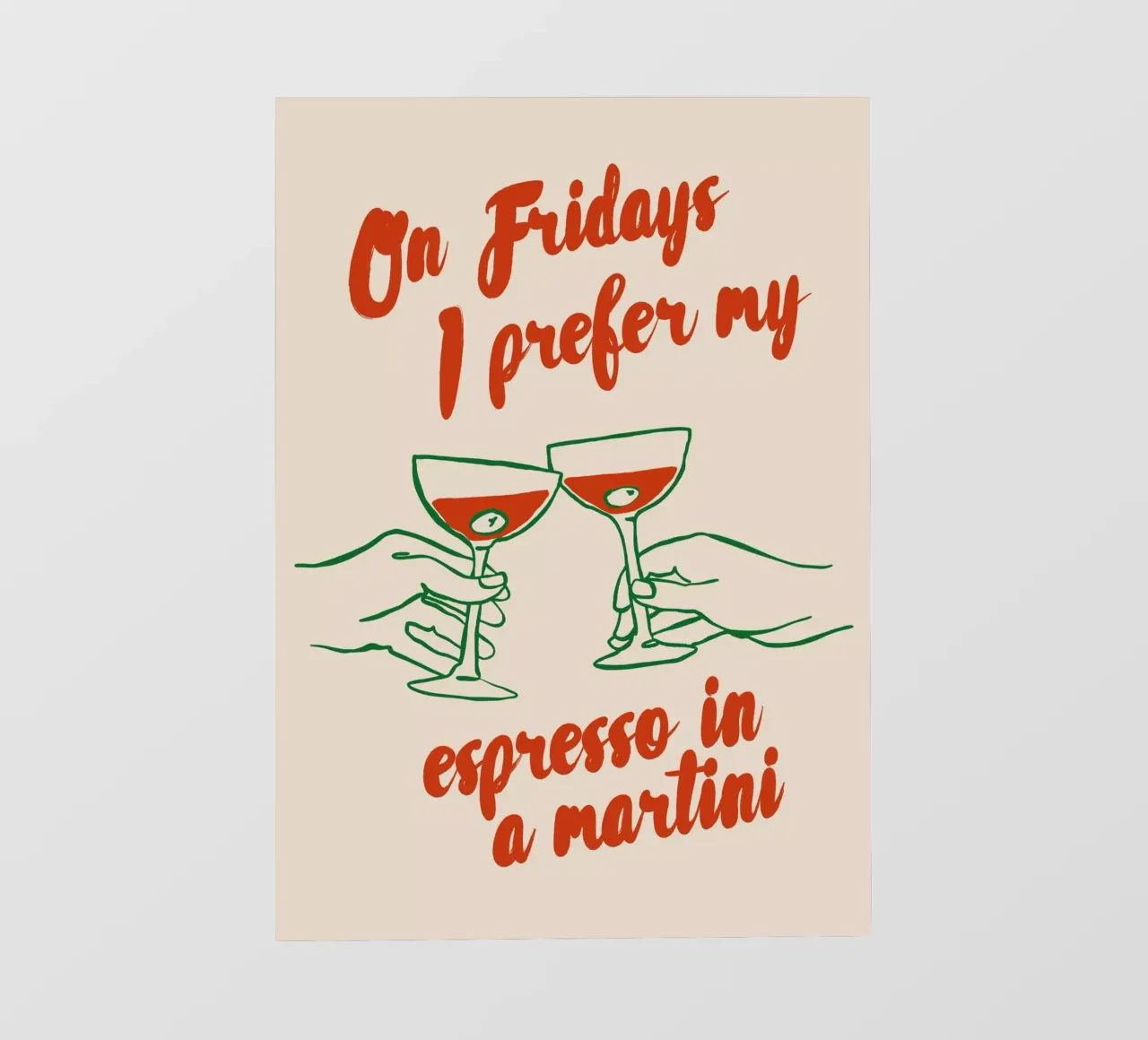 Boho Food 1 Espresso Martini telo in pvc da Boho Print Collection