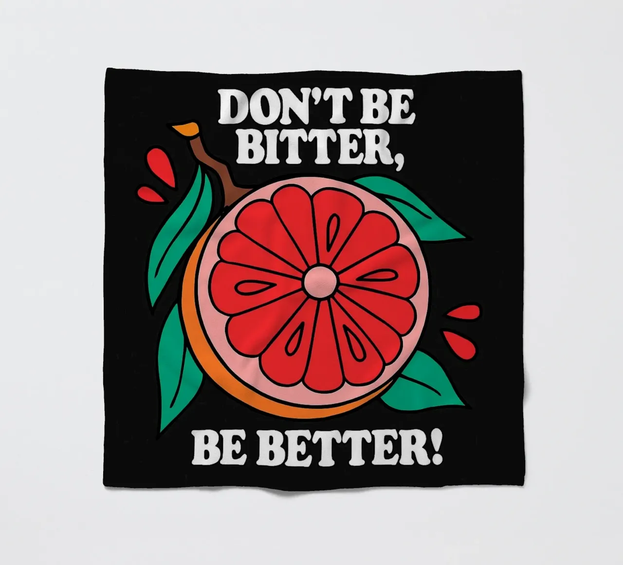 Non essere amaro, sii migliore - Retro Grapefruit Positive Vibe coperta in pile da inspirational quote