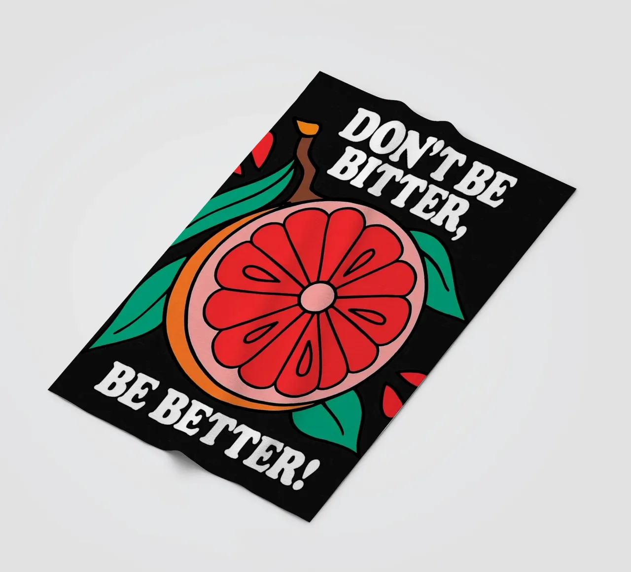 Non essere amaro, sii migliore - Retro Grapefruit Positive Vibe coperta in pile da inspirational quote