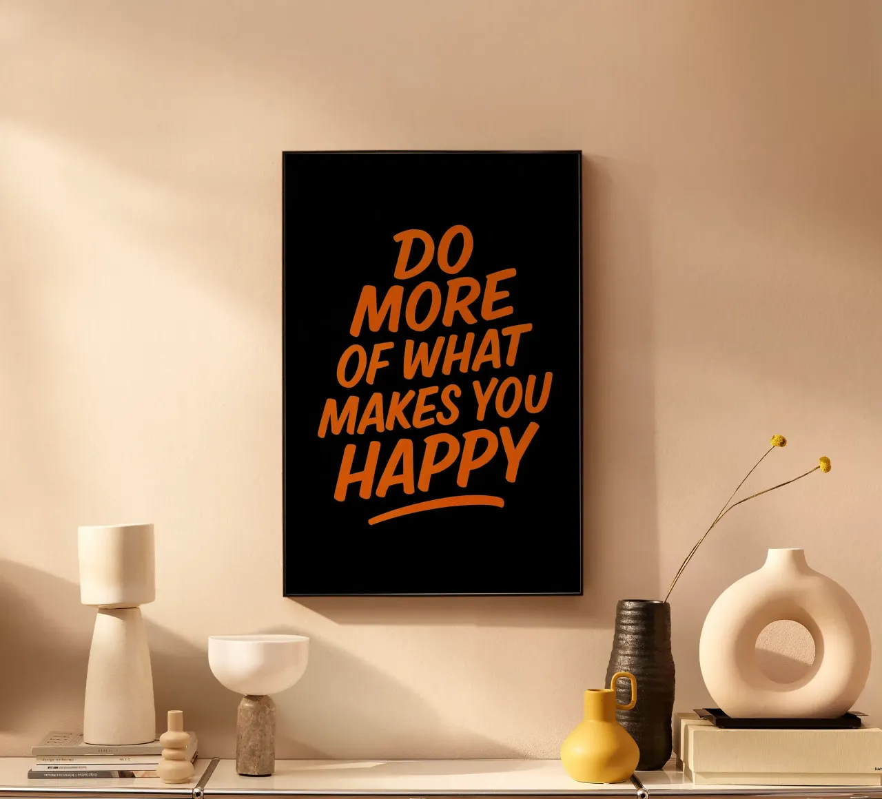 Fai di più di ciò che ti rende felice - Citazione ispirata da parete A alluminio dibond da inspirational quote