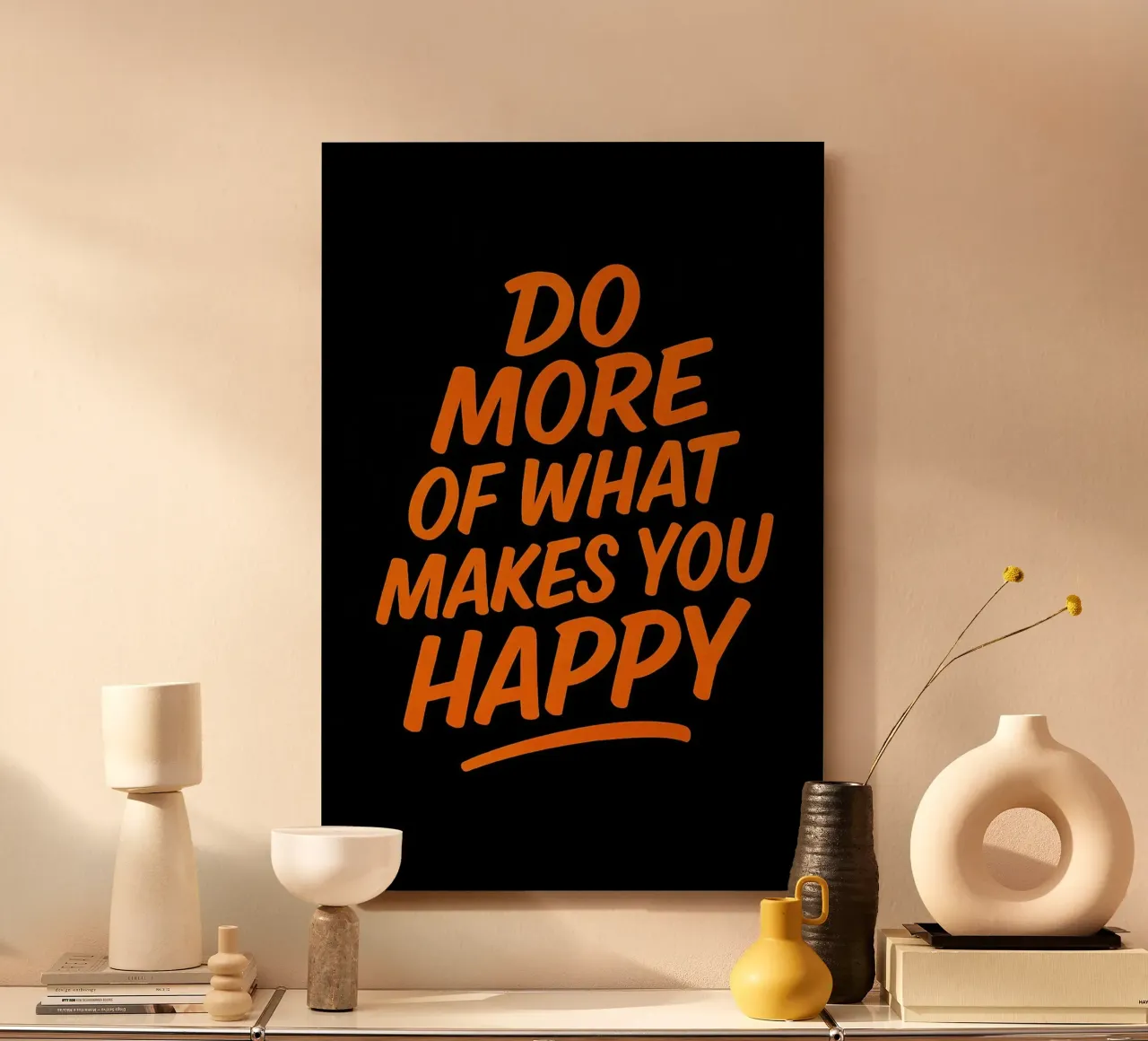 Fai di più di ciò che ti rende felice - Citazione ispirata da parete A alluminio dibond da inspirational quote