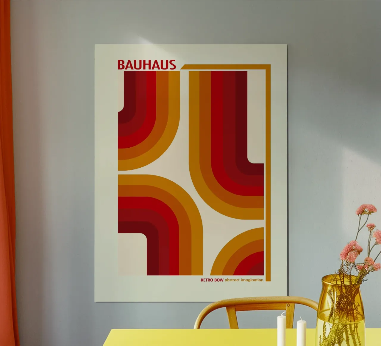 Arte murale astratta retrò poster con telaio in plastica da Craig Harris