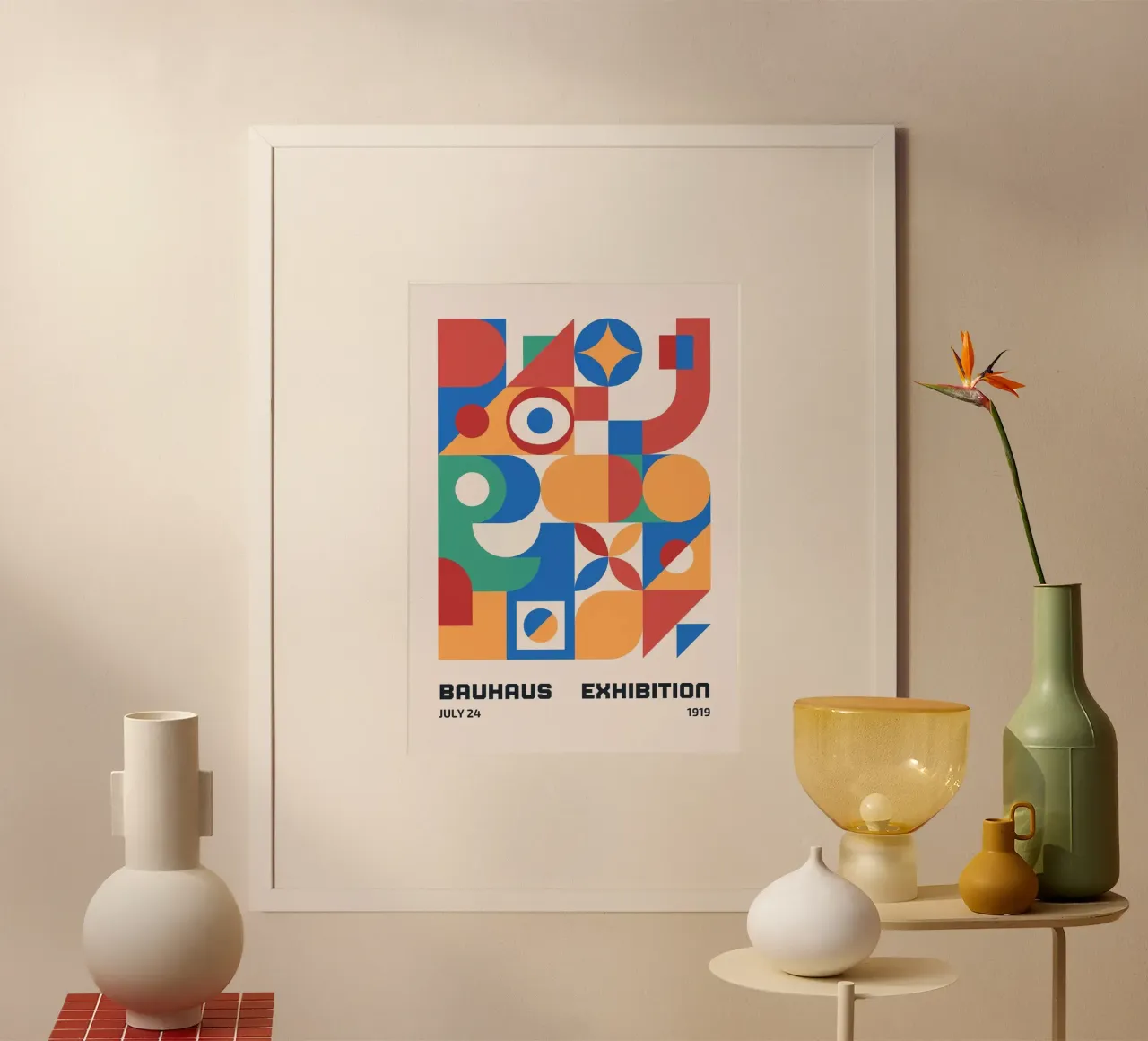 Arte murale astratta geometrica poster con telaio in plastica da Craig Harris