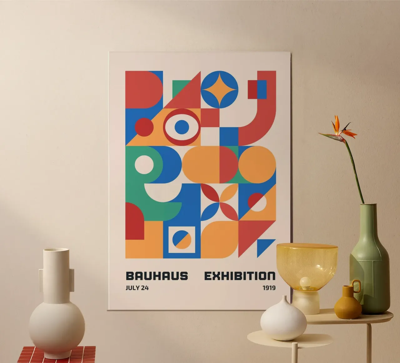 Arte murale astratta geometrica poster con telaio in plastica da Craig Harris
