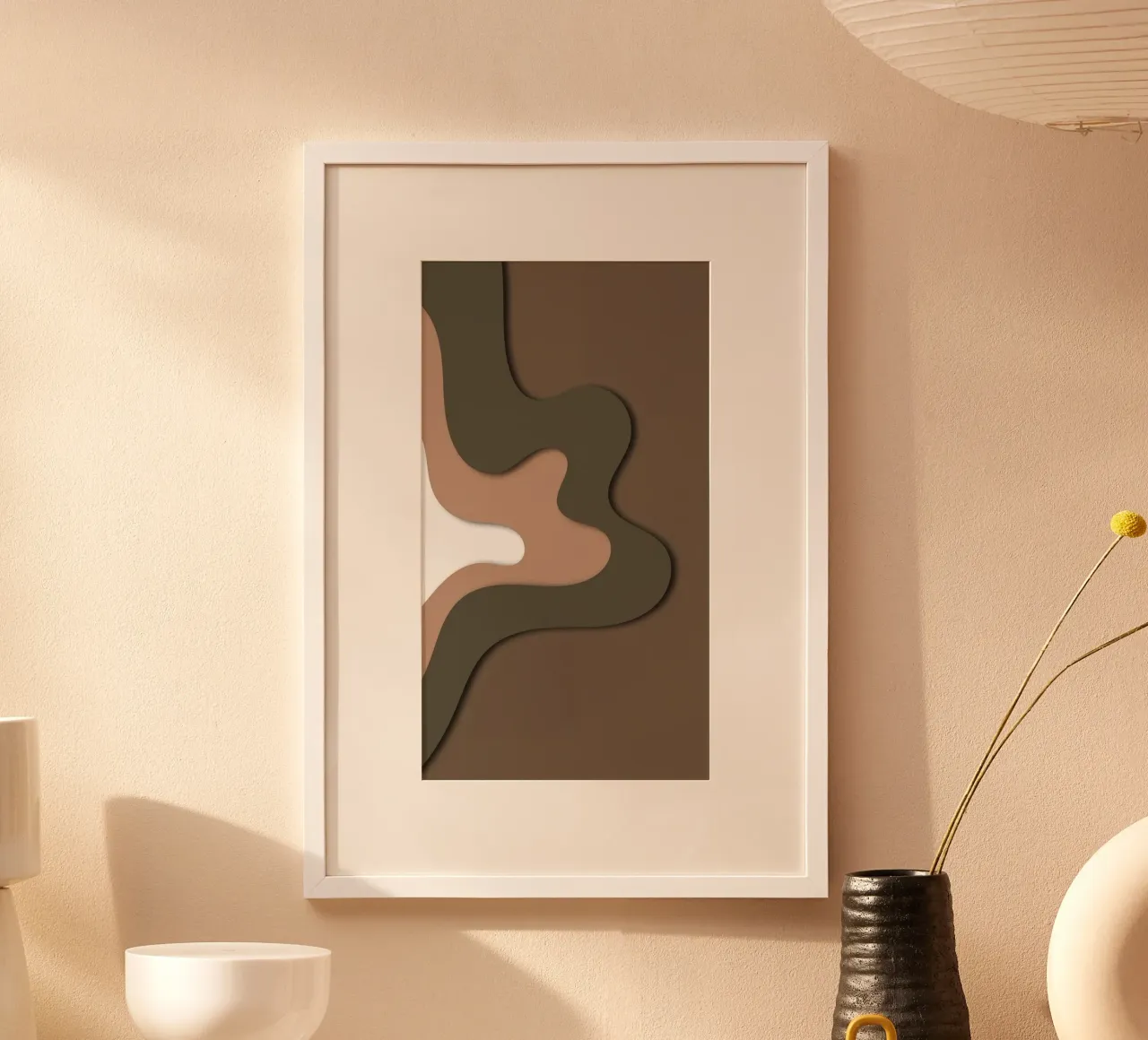 curve line brown shape poster by sophiaz