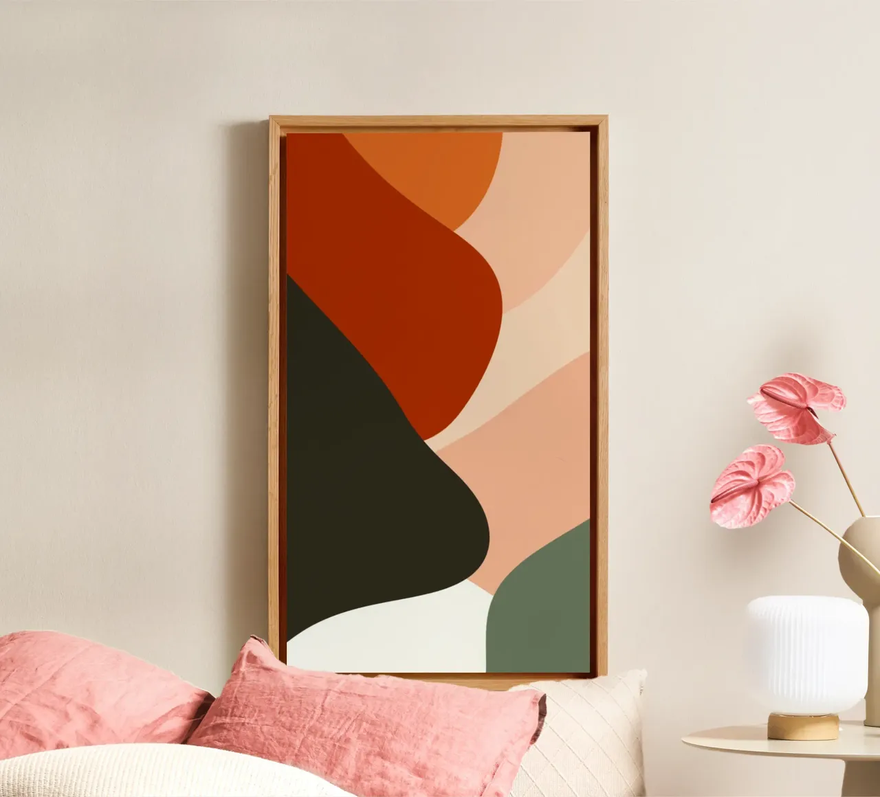 shape wave cover canvas met Baklijst van sophiaz