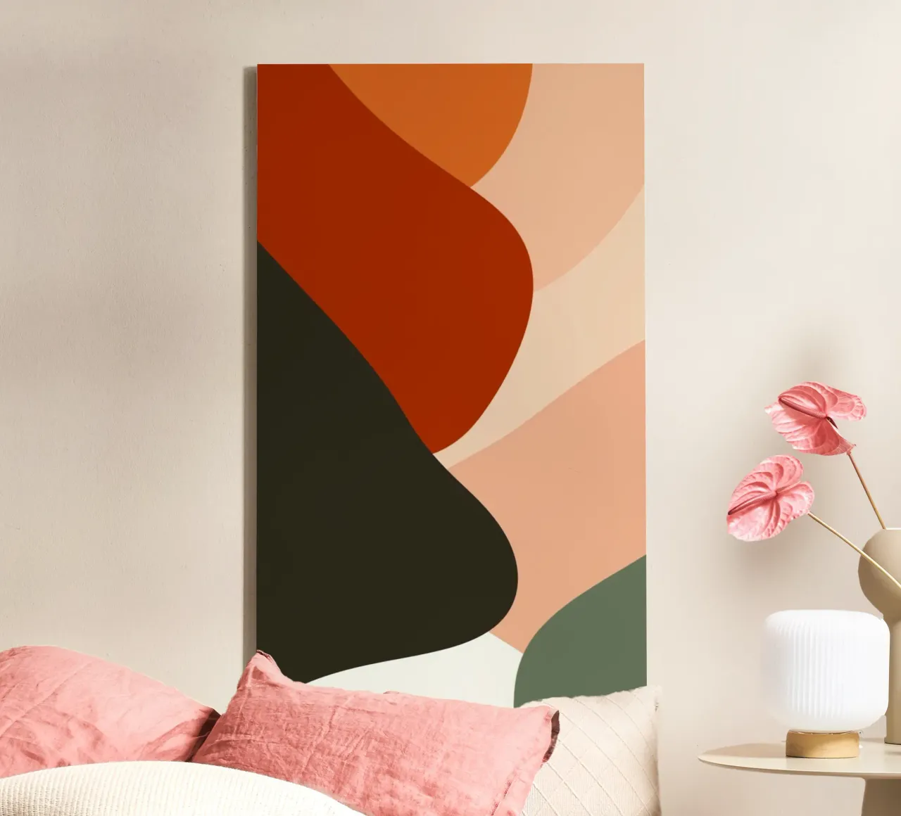 shape wave cover canvas met Baklijst van sophiaz