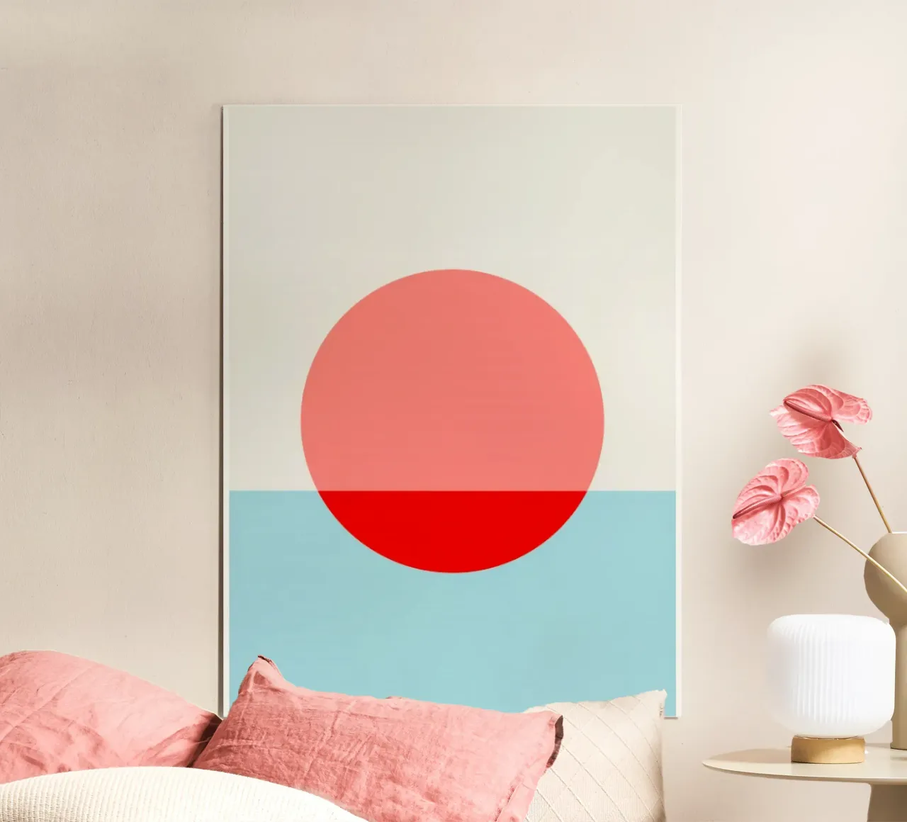 sunset minimalist poster con telaio in plastica da mardaven