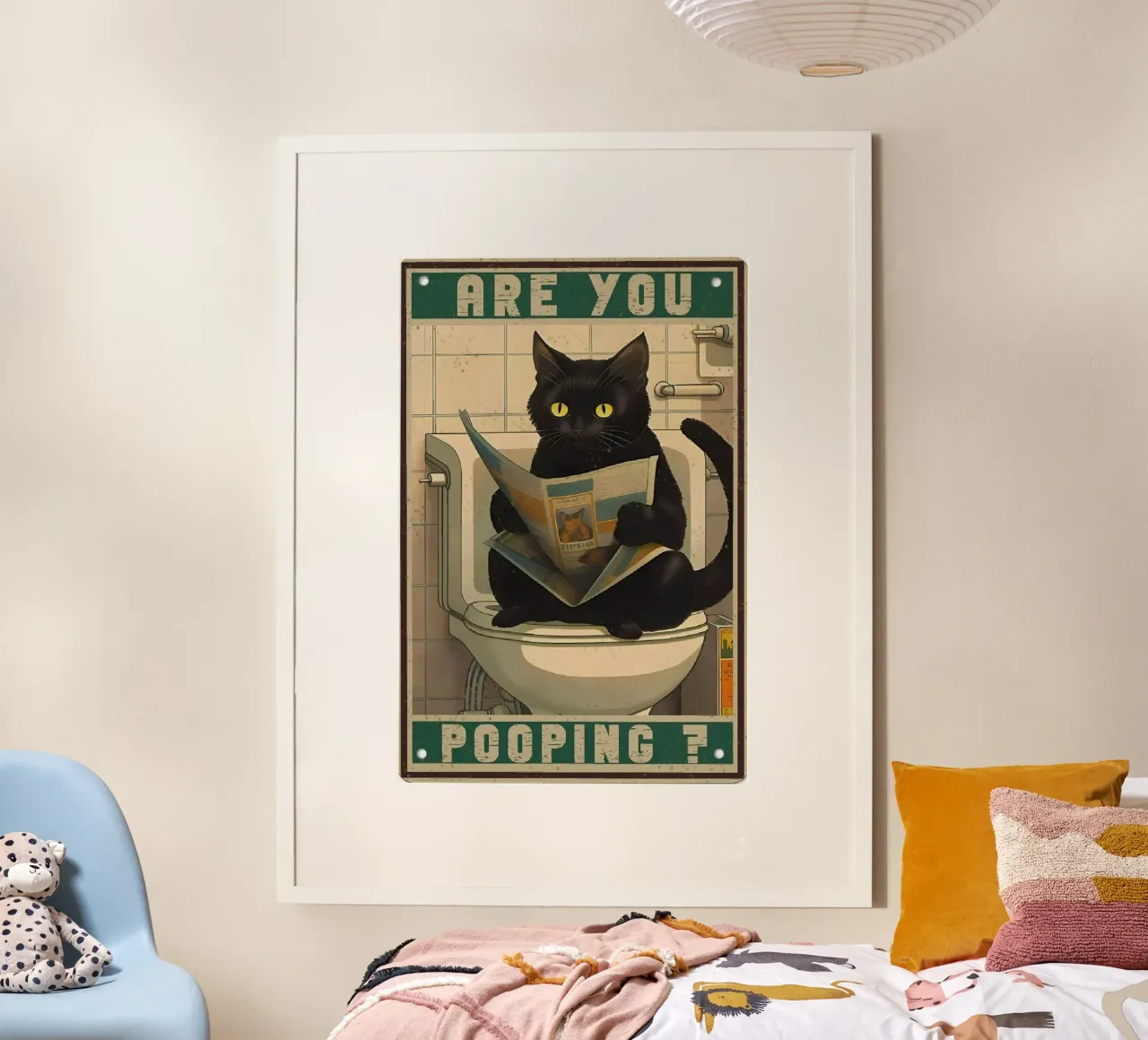 are you pooping poster con telaio in plastica da mardaven