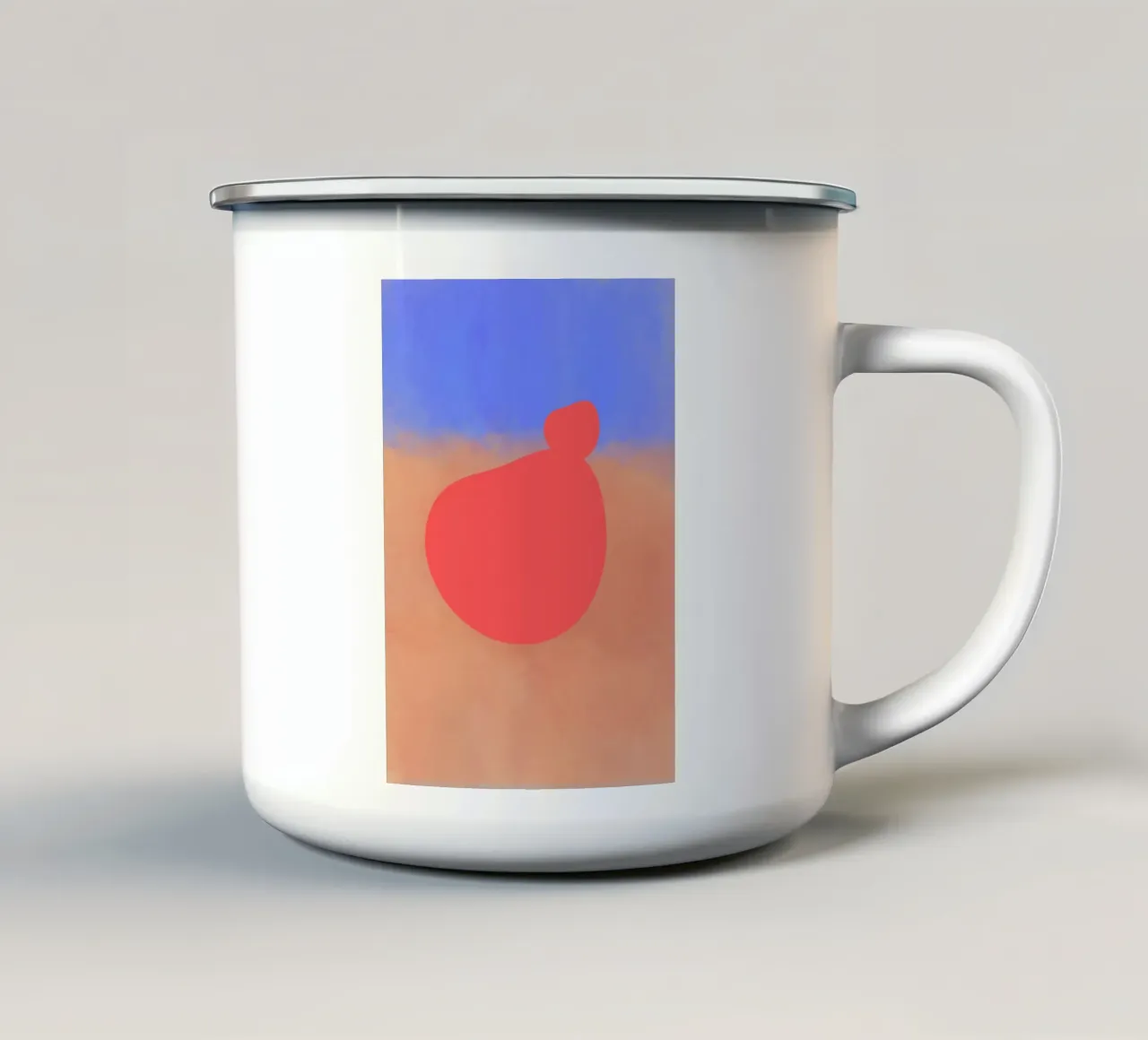 Abstract Art | Poster | Digital Art | Print | Minimal Emaille Tasse von PrintCessStudio