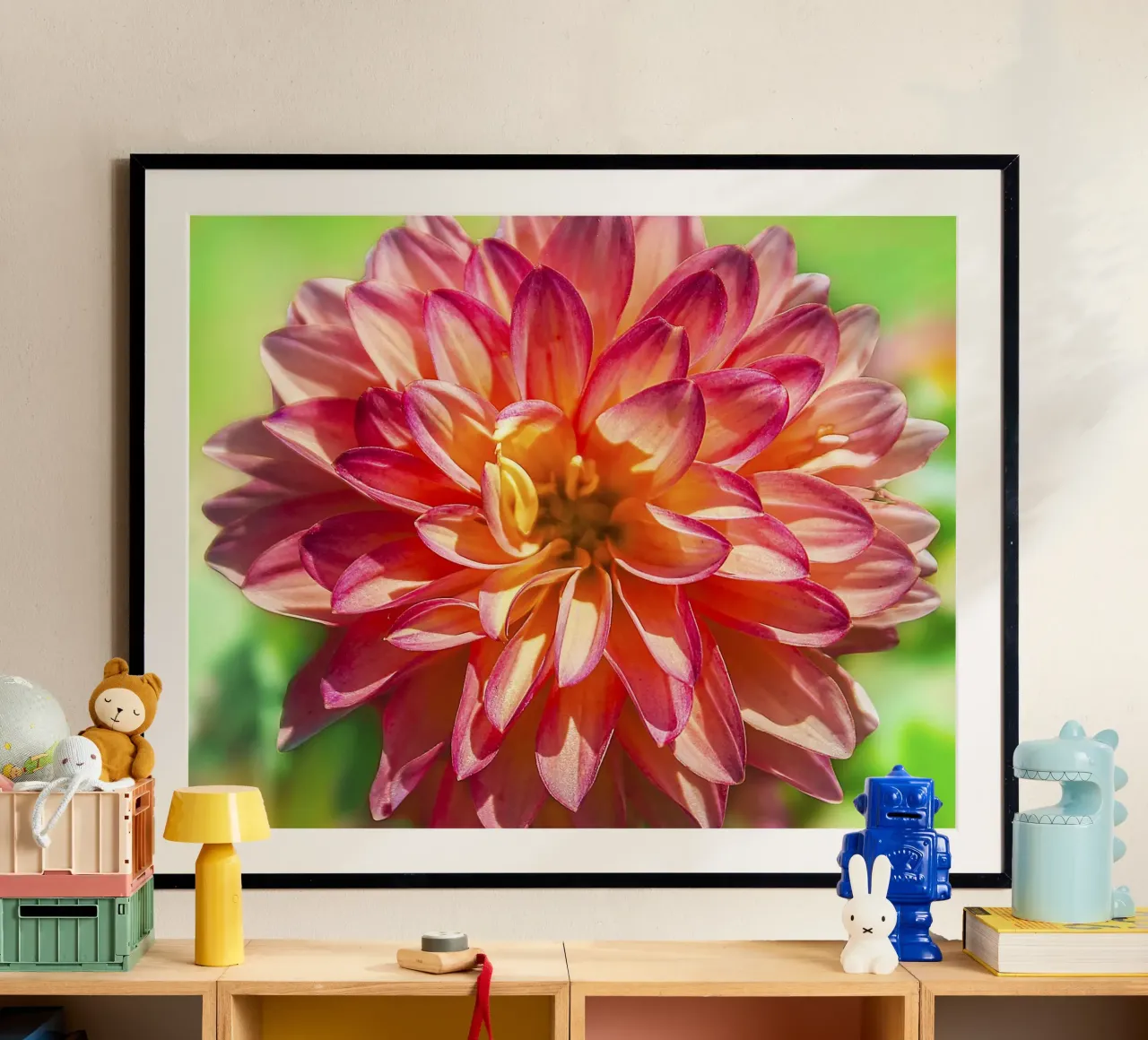 Your Inner Dahlia - Stampa d'arte da parete di un fiore vibrante poster da jay