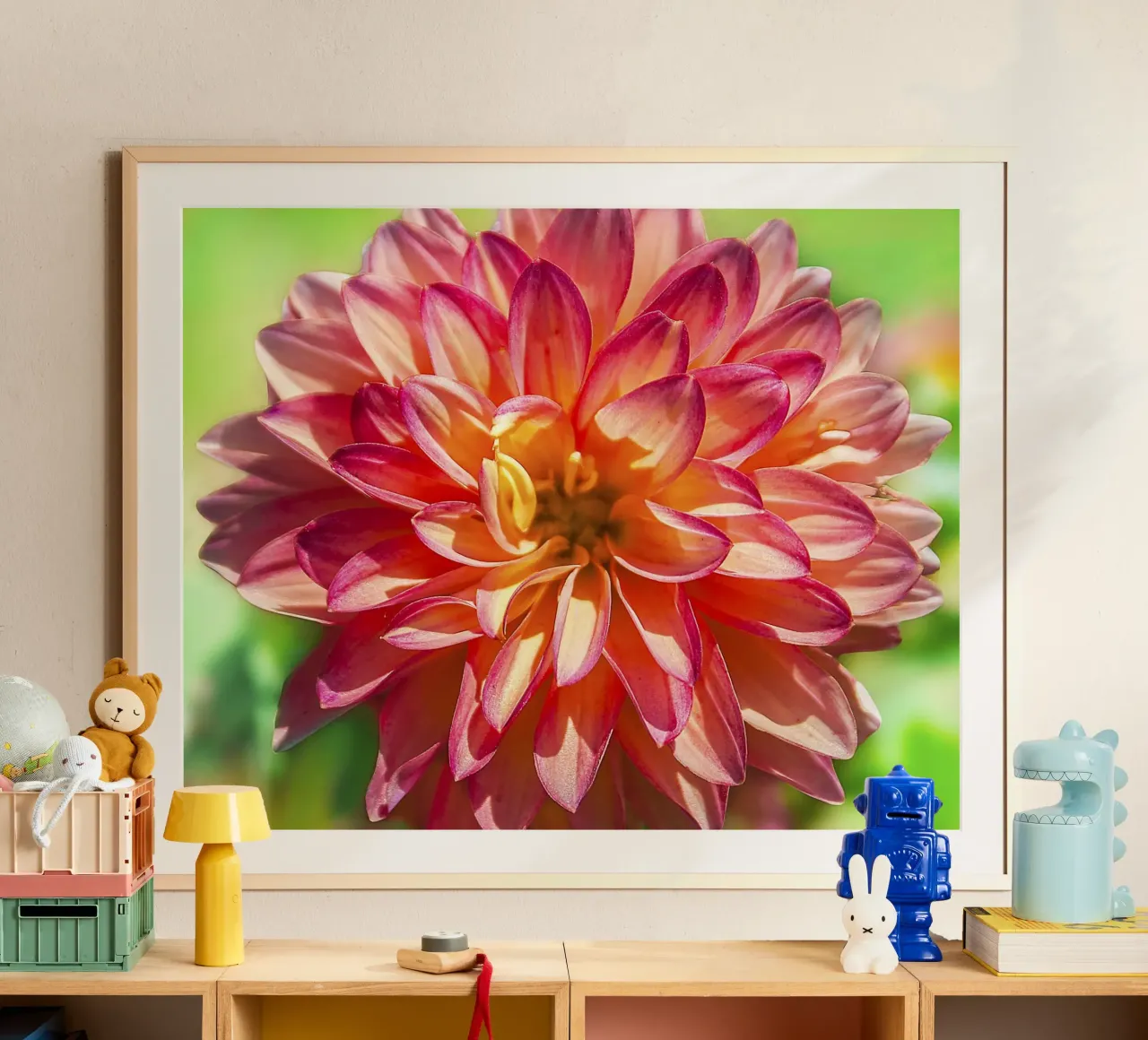 Your Inner Dahlia - Stampa d'arte da parete di un fiore vibrante poster da jay
