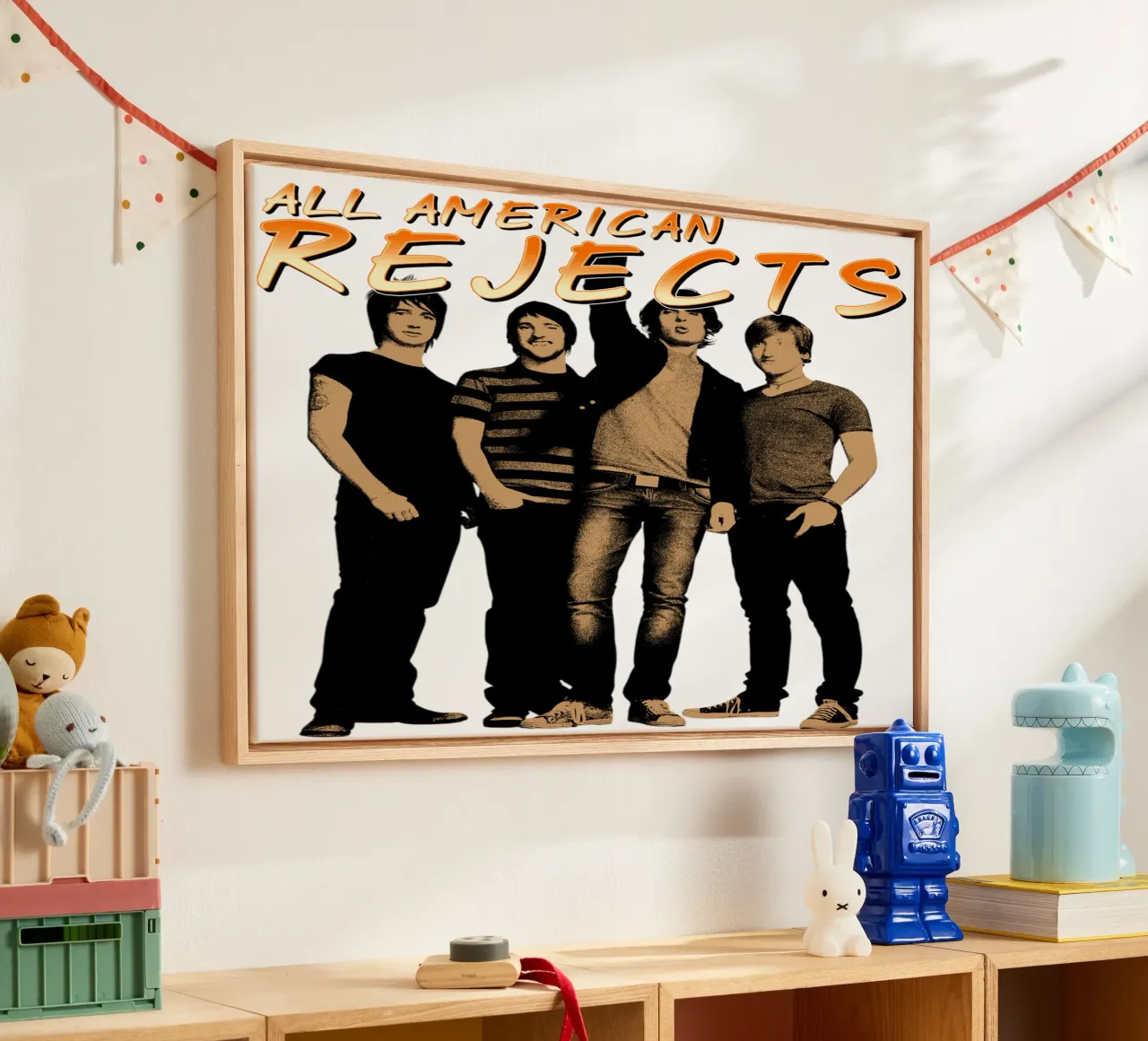 The All American Rejects Rock Band canvas with Floater frame by itzmyui