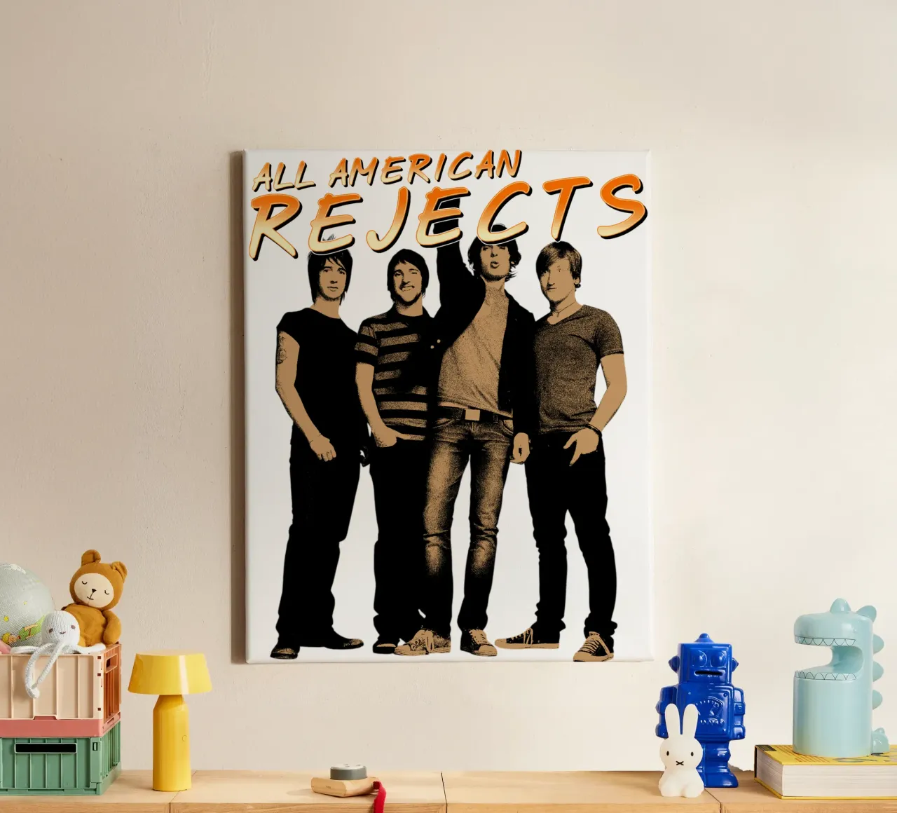 The All American Rejects Rock Band canvas with Floater frame by itzmyui