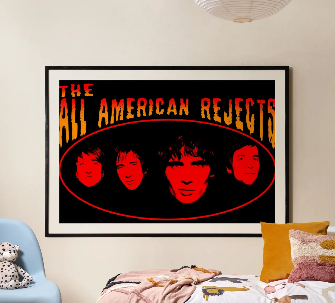 Volto Vintage Gli All American Rejects Indle poster con telaio in legno da itzmyui