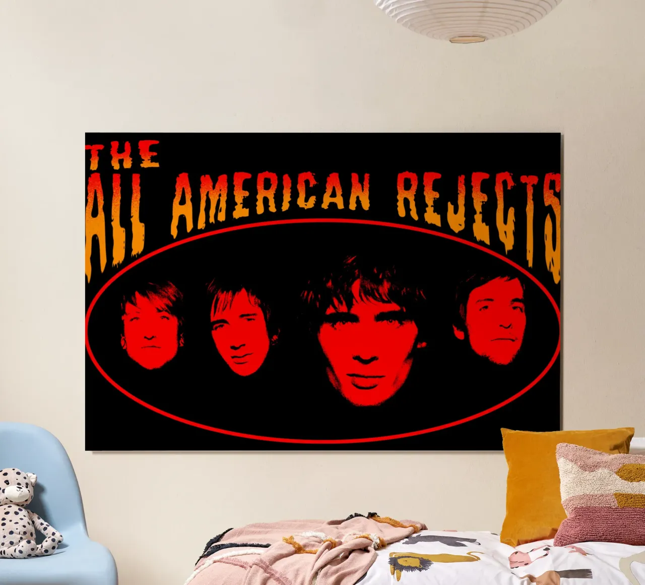 Volto Vintage Gli All American Rejects Indle poster con telaio in legno da itzmyui