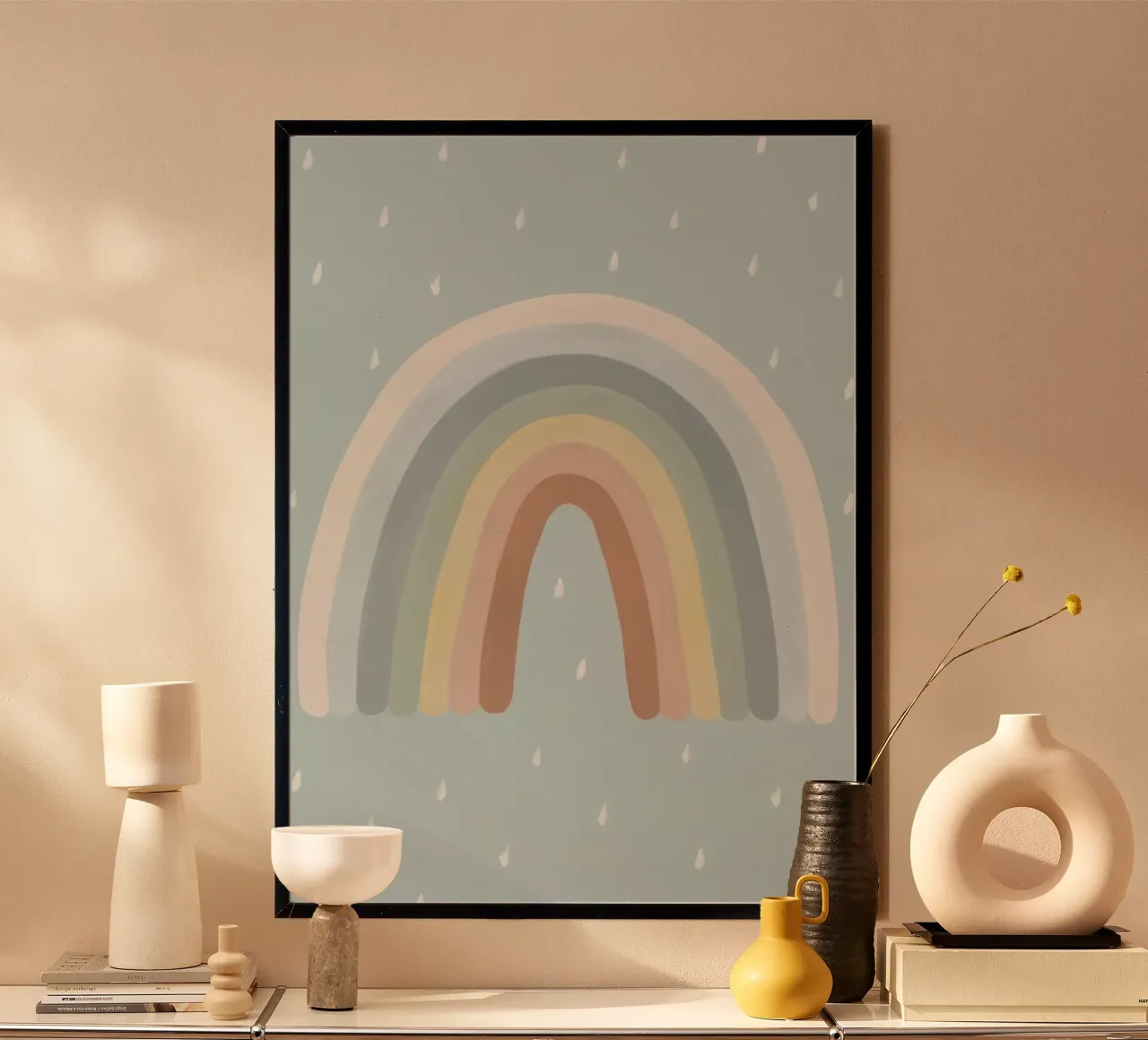 Arcobaleno poster con telaio in legno da Panait Ivascu