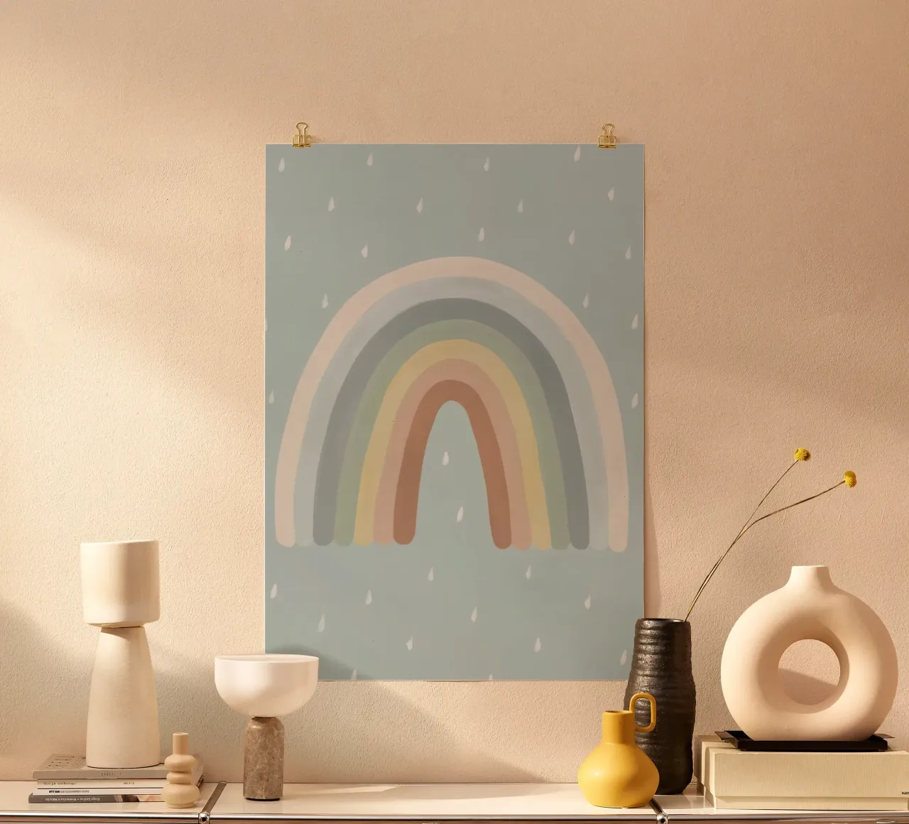 Arcobaleno poster con telaio in legno da Panait Ivascu