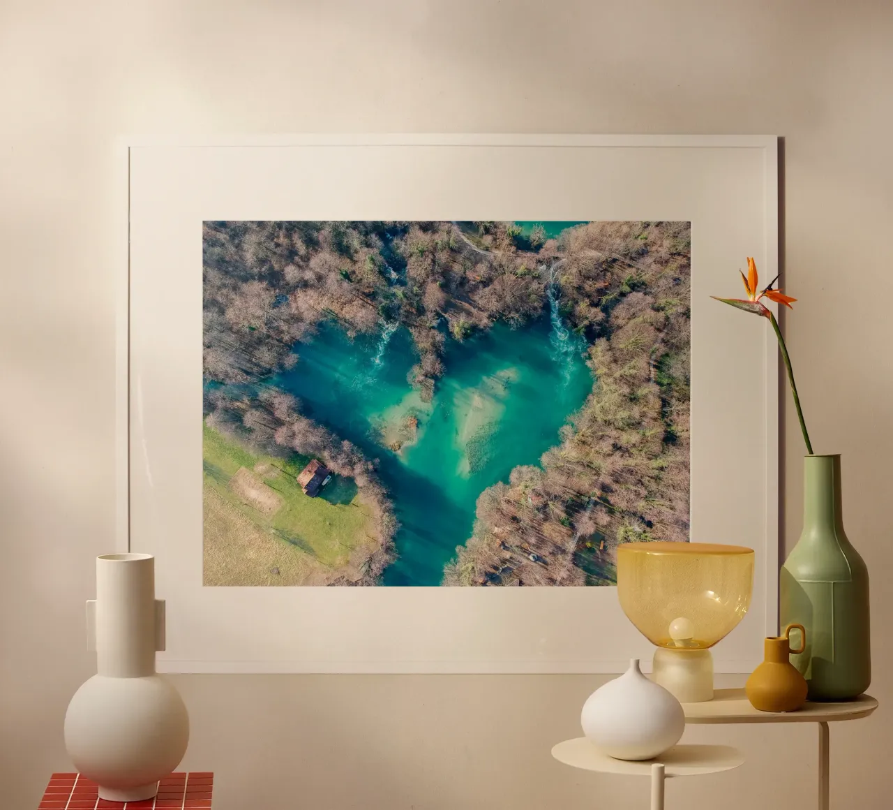 Lago a forma di cuore poster da anderm