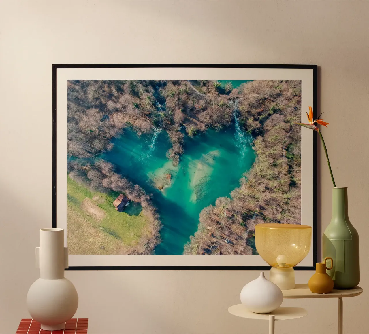 Lago a forma di cuore poster da anderm