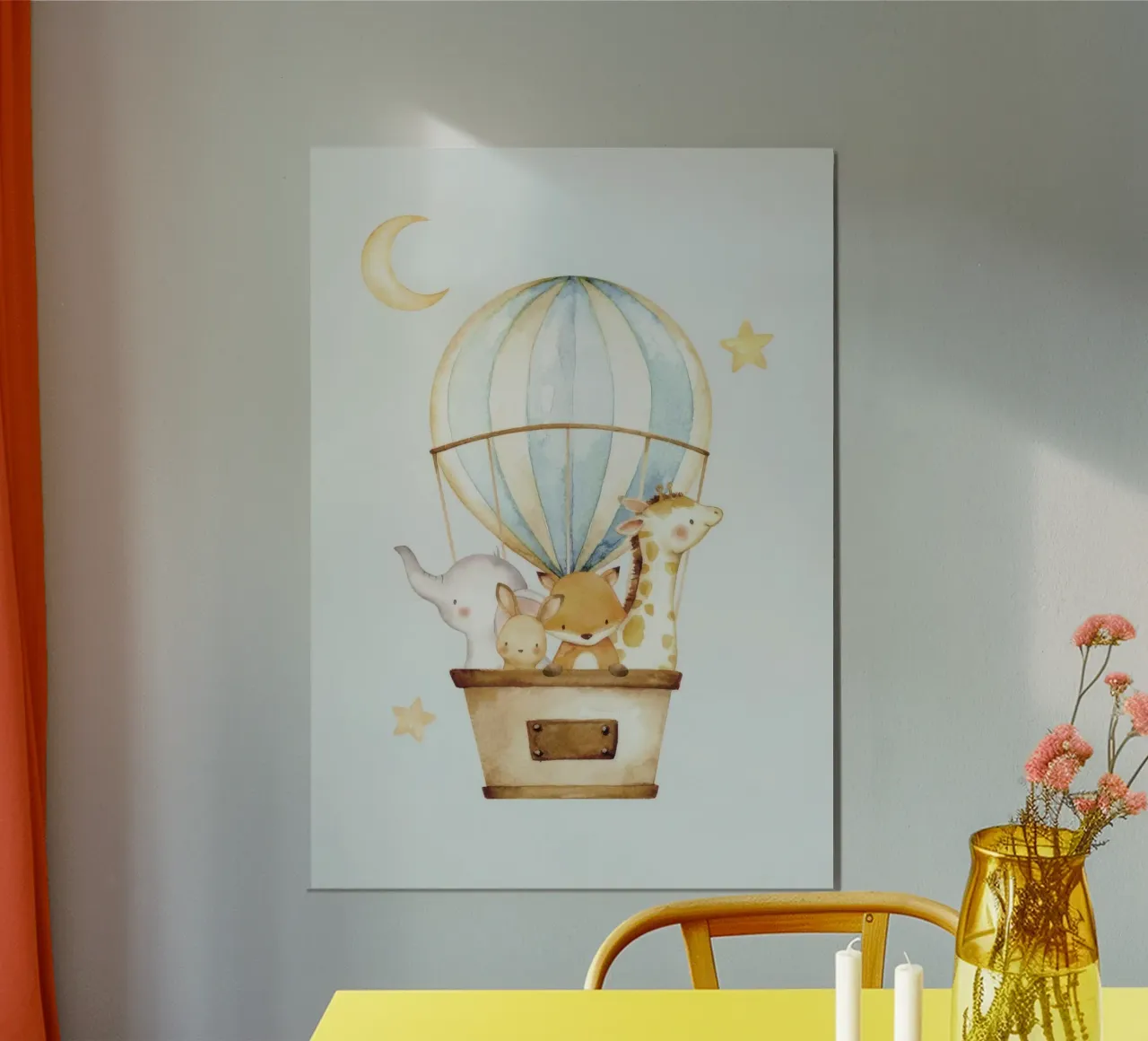 Amici della mongolfiera poster con telaio in alluminio da Panait Ivascu
