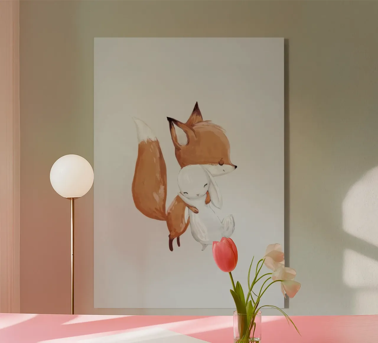 Volpe e coniglio plexiglass da Panait Ivascu