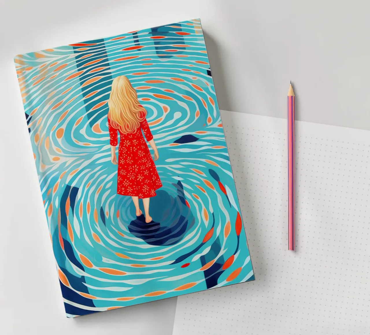 Self-discovery and inner journey by the pool notebook by Autofocus