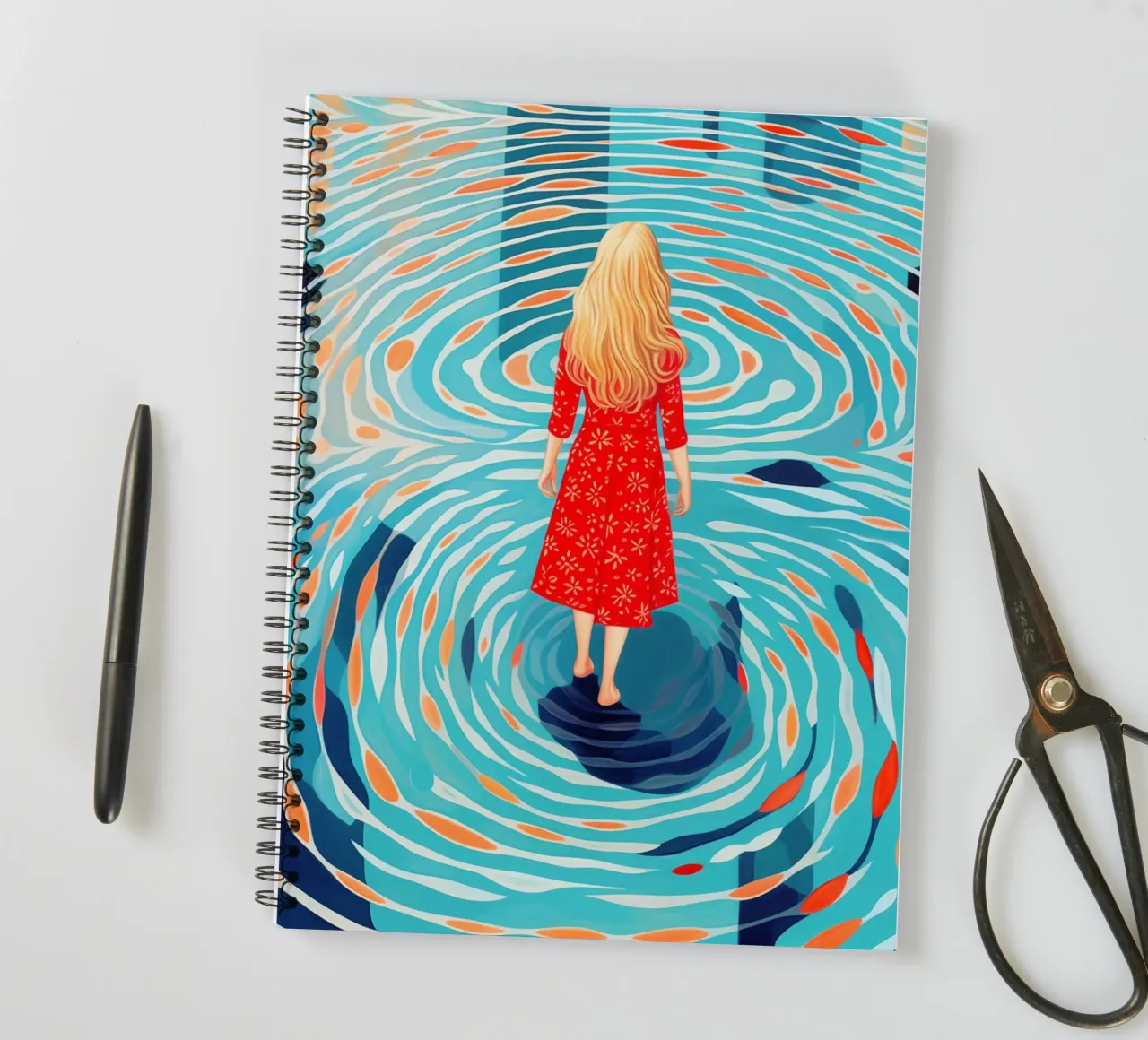 Self-discovery and inner journey by the pool spiral notebook by Autofocus