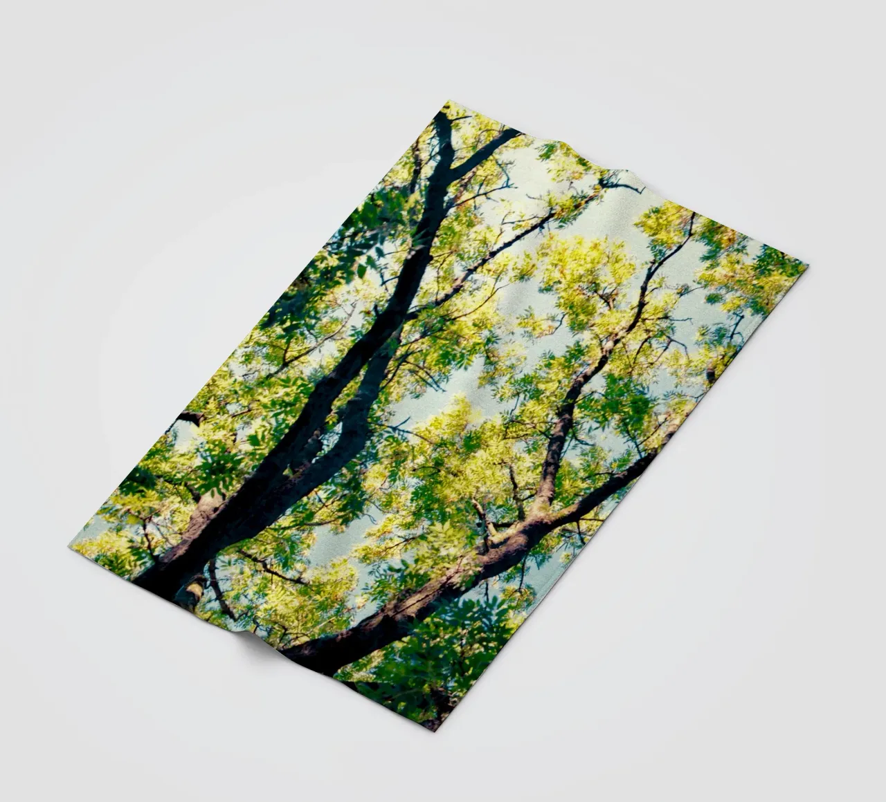 hoge boom met gele bladeren fleecedeken van Earthly Visions